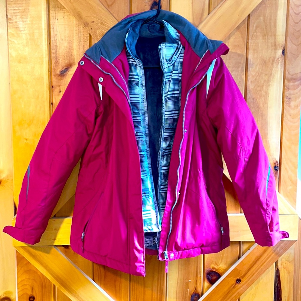 Rothschild Below Zero winter jacket with insert and removable hood. Small. Pink.